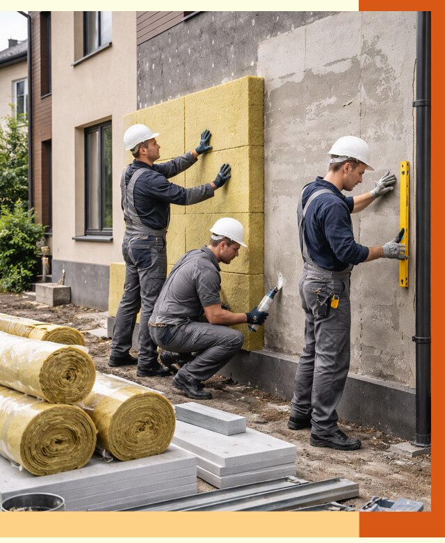 Утепление таунхауса в Лысьве от 7385 руб/м2 — комплекс под ключ | ТепломастерЛсь