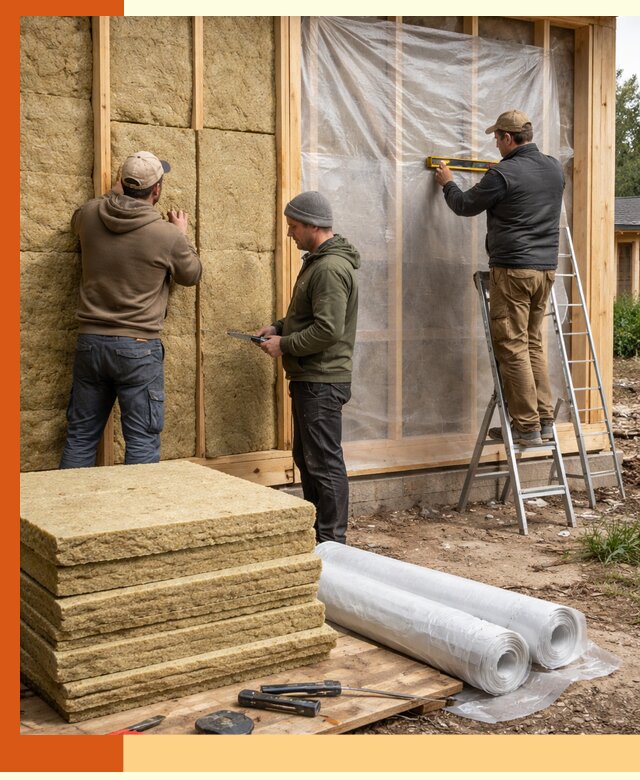 Утепление каркасного дома в Лысьве под ключ с гарантией качества