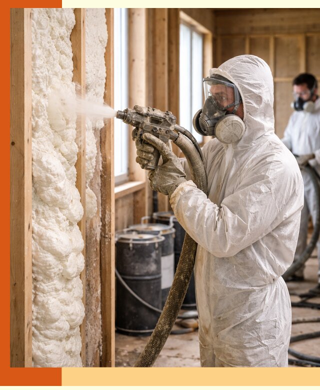 Утепление каркасного дома пенополиуретаном в Лысьве