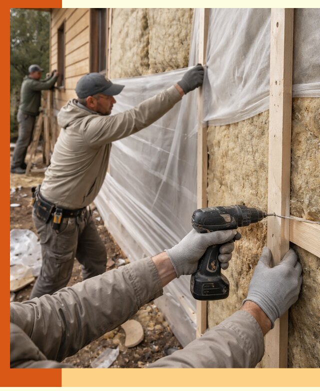 Утепление дома из бруса в Лысьве качественно и долговечно