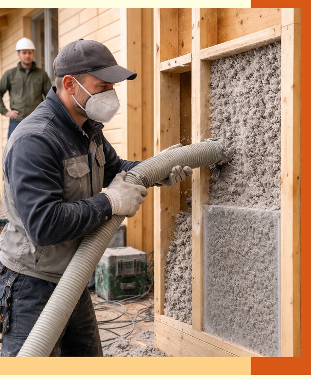 Утепление дома из бруса эковатой в Лысьве от 1898 руб/м2 | ТепломастерЛсь