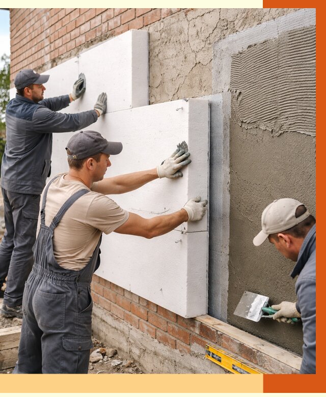 Утепление кирпичного дома в Лысьве от 4308 руб. под ключ | ТепломастерЛсь