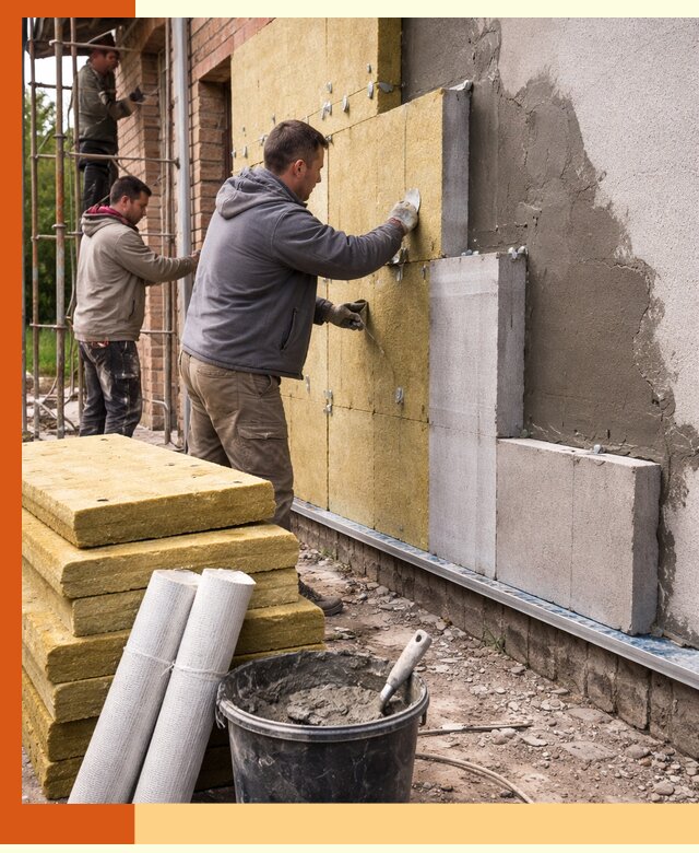 Утепление кирпичного дома под ключ в Лысьве