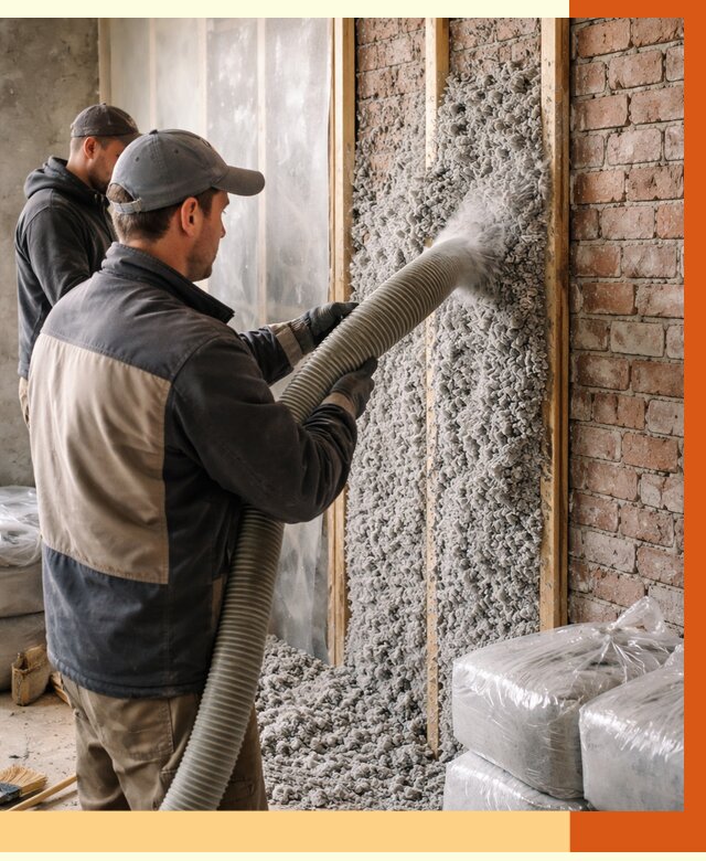 Утепление кирпичного дома эковатой в Лысьве от 2410 руб./м² | ТепломастерЛсь