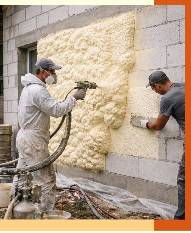 Утепление дома из газобетона ППУ в Лысьве от 4923 руб./м² под ключ | ТепломастерЛсь