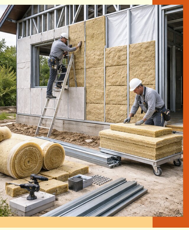 Утепление дома из ЛСТК в Лысьве от 5334 руб./м² — профессионально | ТепломастерЛсь