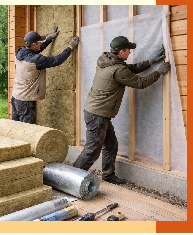 Утепление дома из двойного бруса в Лысьве от 4923 руб./м² — ТепломастерЛсь под ключ