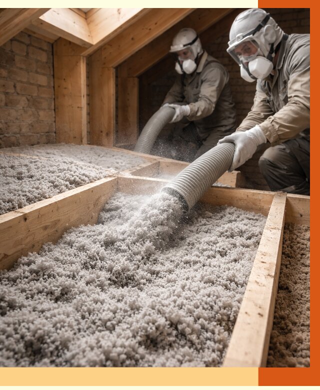 Утепление коттеджа эковатой в Лысьве от 2564 руб./м² — комплексная задувка и монтаж | ТепломастерЛсь