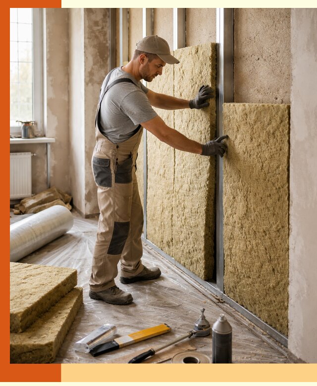 Утепление квартиры в Лысьве — комплексная теплоизоляция стен и полов