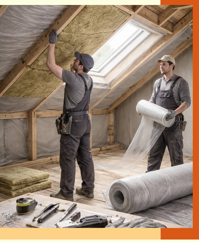 Утепление крыши изнутри мансарды в Лысьве от 4308 руб./м² | ТепломастерЛсь