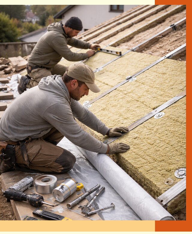 Утепление крыши снаружи в Лысьве под ключ от 1231 руб./м2 | ТепломастерЛсь