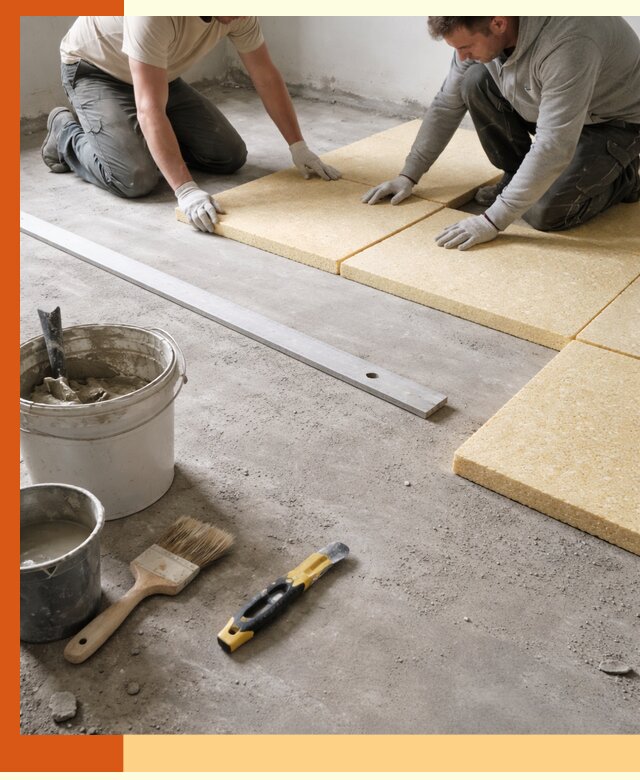 Утепление бетонного пола в Лысьве профессионально и недорого