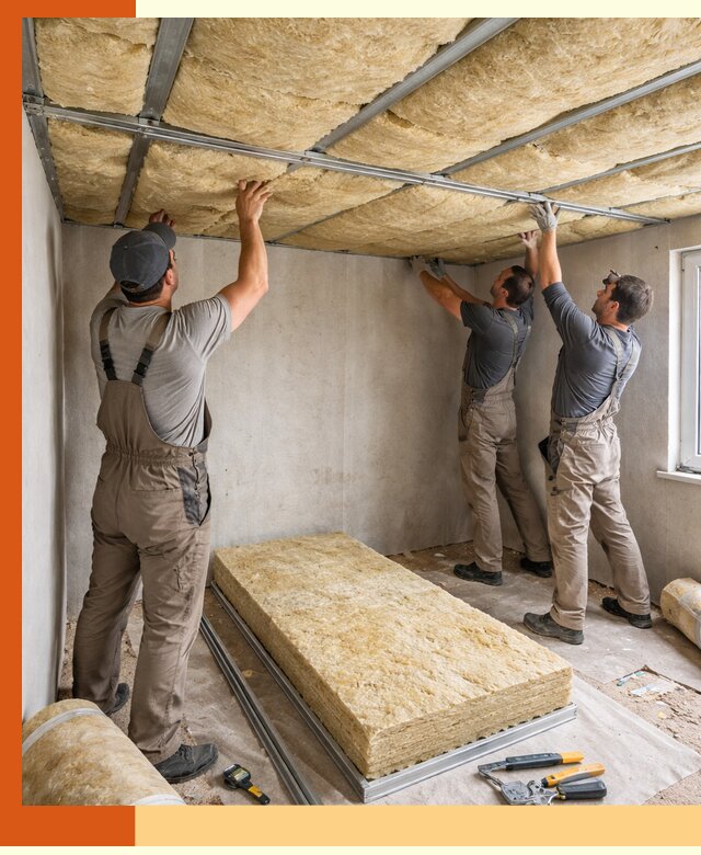 Утепление потолка в Лысьве — тепло и без сквозняков