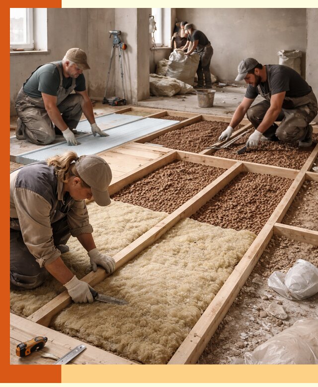 Утепление перекрытий жилых и промышленных зданий в Лысьве