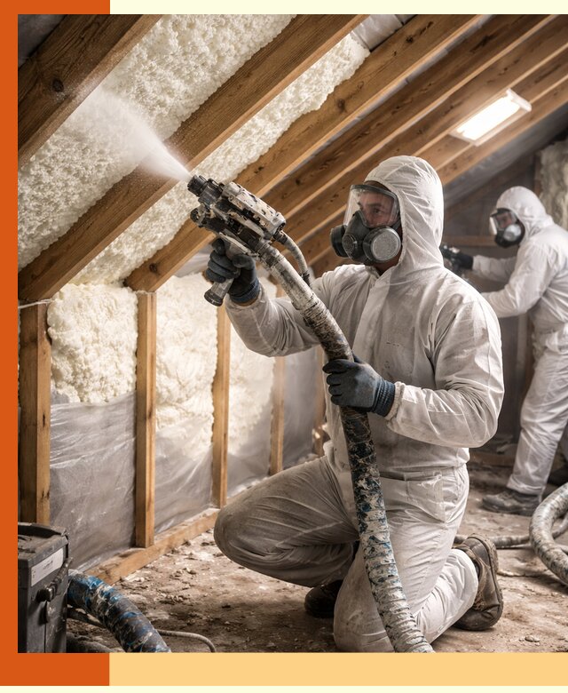 Утепление чердака пенополиуретаном (ППУ) в Лысьве