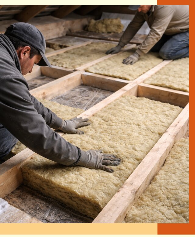 Утепление чердака минватой в Лысьве от 3590 руб/м2 под ключ | ТепломастерЛсь