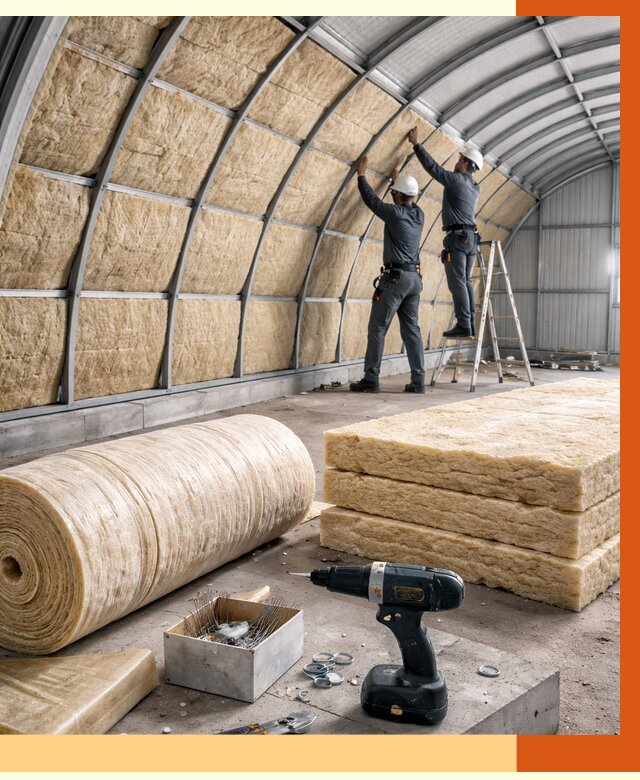 Утепление арочного ангара в Лысьве от 3282 руб./м2 под ключ | ТепломастерЛсь