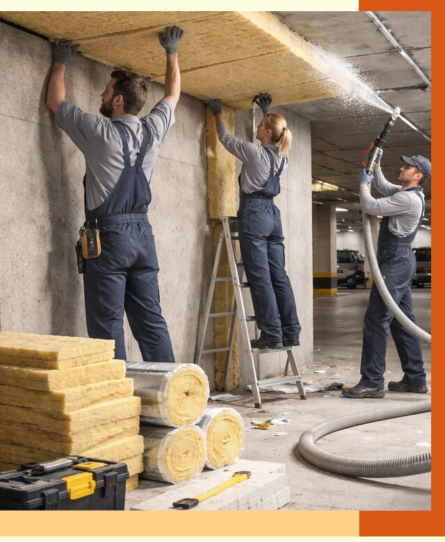 Утепление паркинга в Лысьве от 6975 руб./м2 — работы под ключ | ТепломастерЛсь