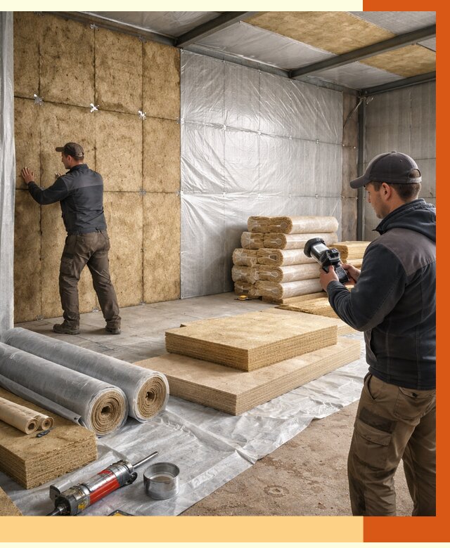 Утепление теплого склада в Лысьве под ключ от 11796 руб/м² | ТепломастерЛсь