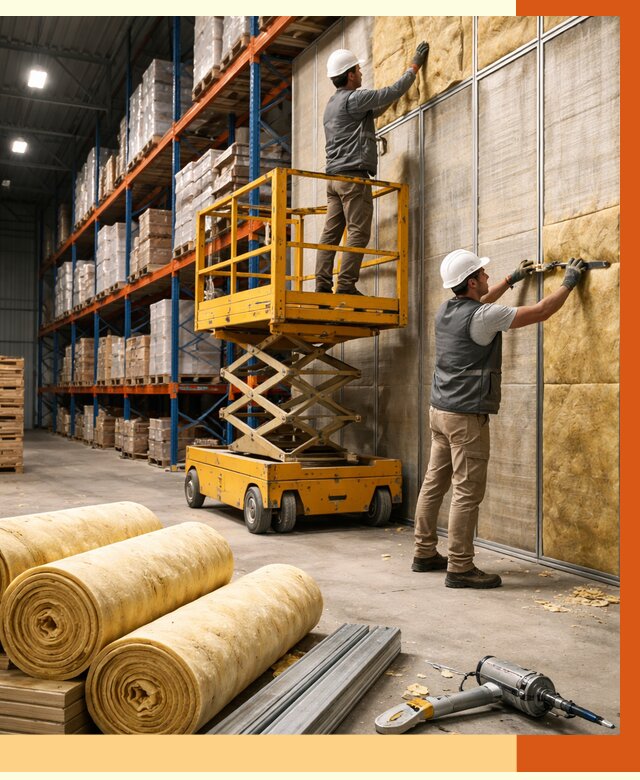 Утепление торгового склада в Лысьве от 3282 руб/м2 — комплексно и под ключ | ТепломастерЛсь