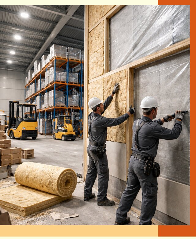 Утепление склада с техникой в Лысьве от 4308 руб./м2 — комплексно под ключ | ТепломастерЛсь