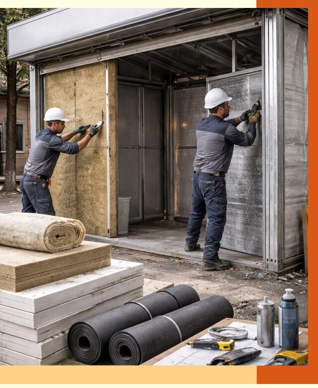 Утепление павильона шаурма в Лысьве под ключ от 1231 руб. за м² | ТепломастерЛсь