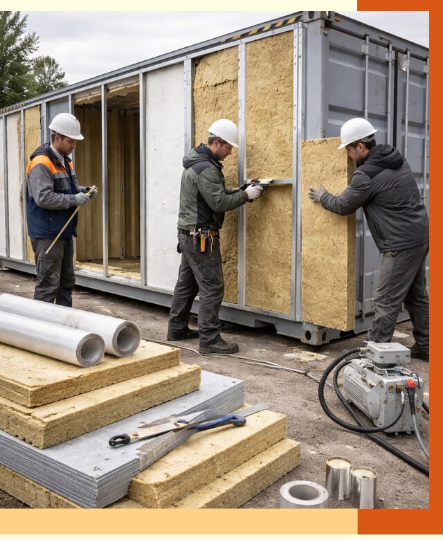 Утепление морского контейнера в Лысьве от 3846 руб. под ключ | ТепломастерЛсь