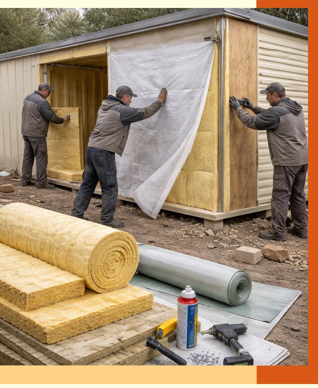 Утепление строительной бытовки в Лысьве от 12821 руб. под ключ | ТепломастерЛсь