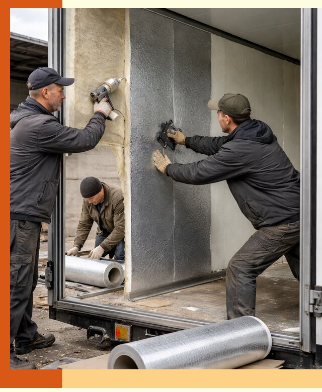 Утепление холодильного кузова в Лысьве — монтаж и теплоизоляция