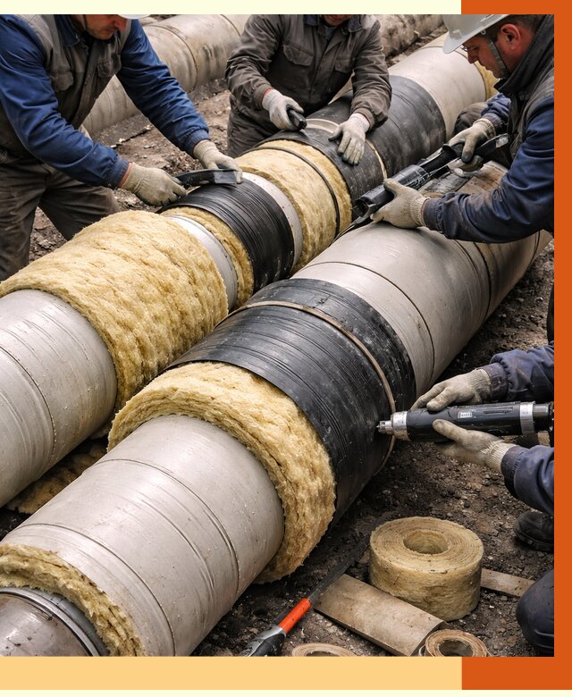 Утепление трубопровода в Лысьве под ключ от 1898 руб. — надежно и выгодно | ТепломастерЛсь