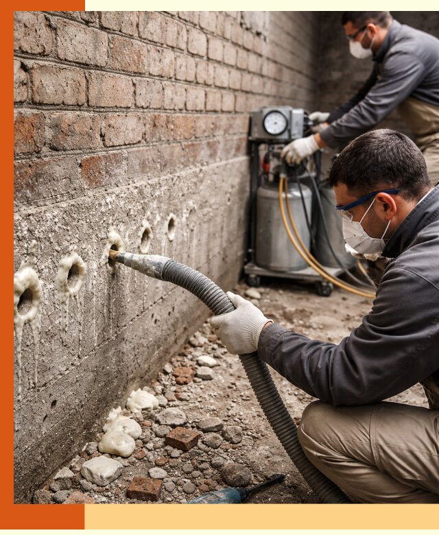 Заполнение колодцевой кладки ППУ в Лысьве быстро и герметично