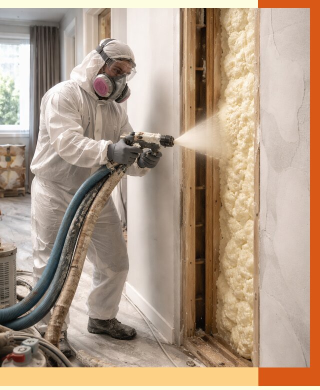 Межстеновое утепление ППУ в Лысьве от 2821 руб/м2 — межстенное утепление под ключ | ТепломастерЛсь