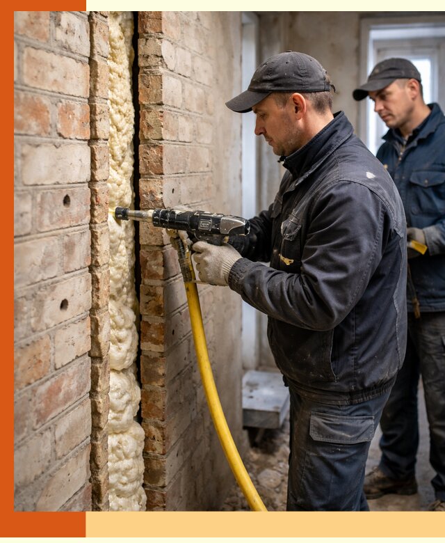 Межстеновое утепление пенополиуретаном в Лысьве