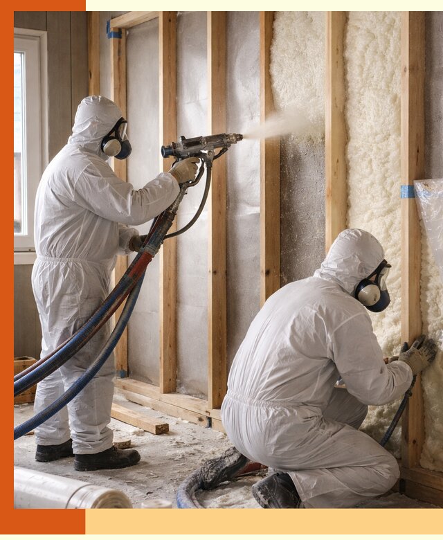 Утепление каркасной стены ППУ в Лысьве для домов и коттеджей