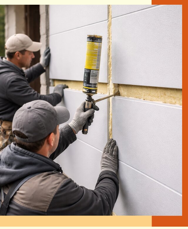 Утепление сэндвич панелей ППУ в Лысьве от 4308 руб. за м2 | ТепломастерЛсь