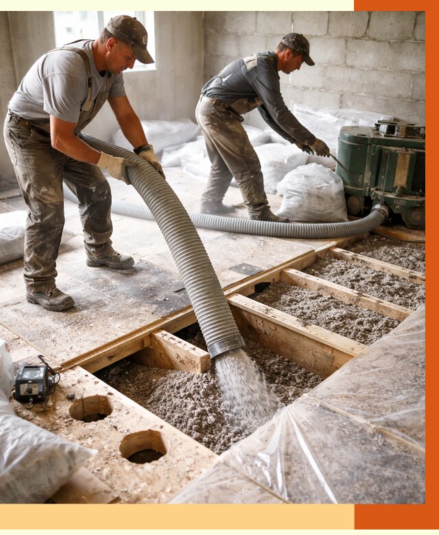 Заполнение пустот перекрытий в Лысьве от 4616 руб. под ключ | ТепломастерЛсь