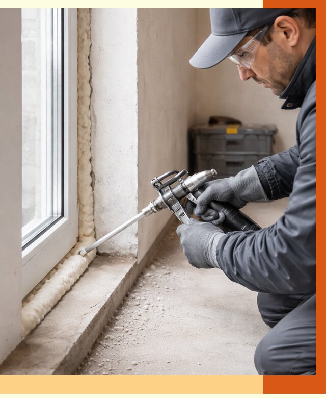 Герметизация стыков ППУ в Лысьве от 1692 руб. за м2 — утепление примыканий под ключ | ТепломастерЛсь