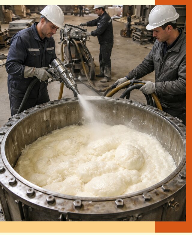 Заливка ППУ в емкости в Лысьве от 7436 руб. — утепление емкости под ключ | ТепломастерЛсь