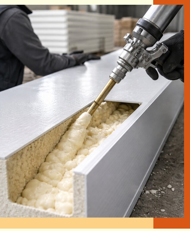 Заполнение пустот холодильных панелей в Лысьве от 7693 руб. | ТепломастерЛсь