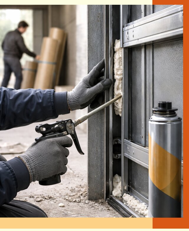 Заполнение пустот ворот в Лысьве от 4616 руб. — заливка ППУ, утепление под ключ | ТепломастерЛсь