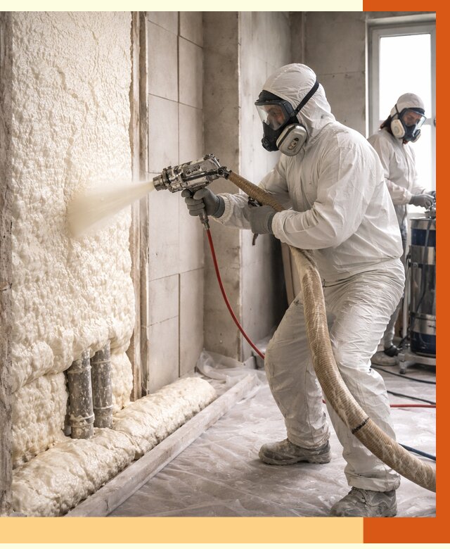 Напыление пенополиуретана в Лысьве от 7693 руб./м2 — услуги и монтаж ППУ | ТепломастерЛсь