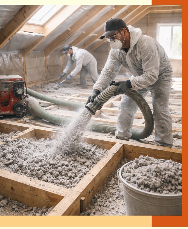 Утепление эковатой в Лысьве от 3026 руб./м2 — монтаж и задувка | ТепломастерЛсь