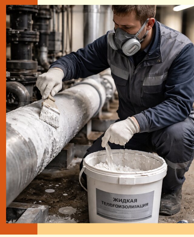 Утепление оборудования жидкой теплоизоляцией в Лысьве