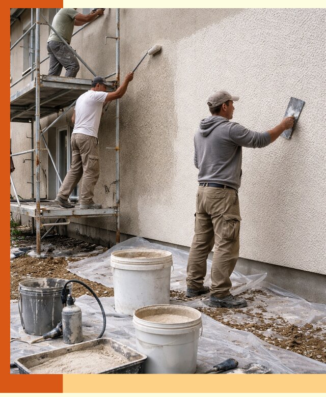 Утепление фасада жидкой пробкой в Лысьве