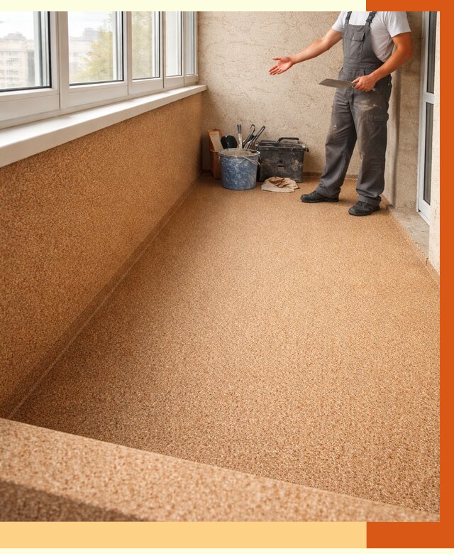 Утепление балкона жидкой пробкой в Лысьве от 3744 руб/м² под ключ | ТепломастерЛсь