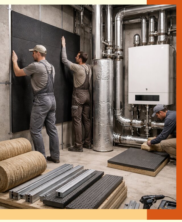 Шумоизоляция котельной в Лысьве от 6667 руб. под ключ | Профессиональная звукоизоляция — ТепломастерЛсь