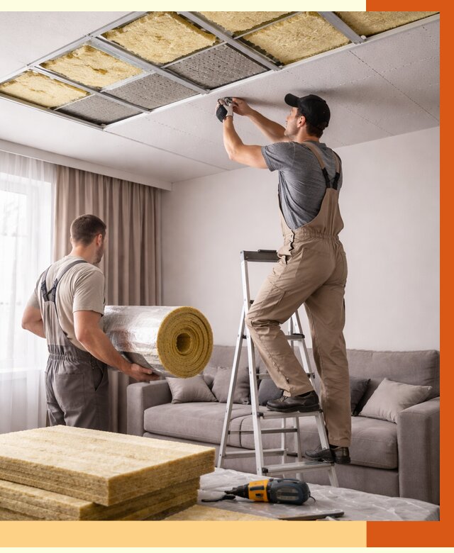 Шумоизоляция потолка в Лысьве от 2308 руб. под ключ | Профессионально — ТепломастерЛсь