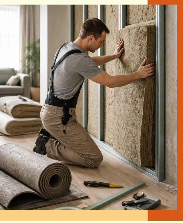 Шумоизоляция перегородок в Лысьве от 1692 руб. за м2 — ТепломастерЛсь