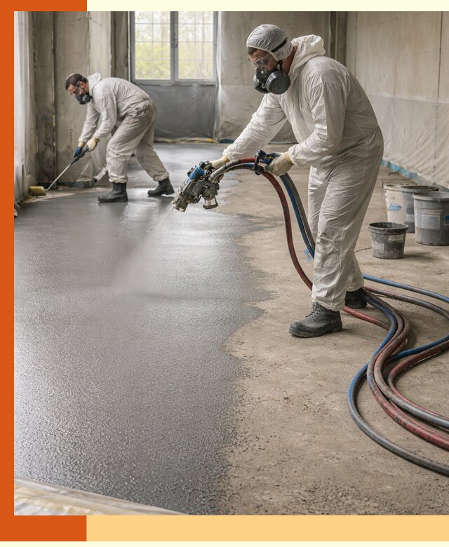 Гидроизоляция полимочевиной полов и конструкций в Лысьве