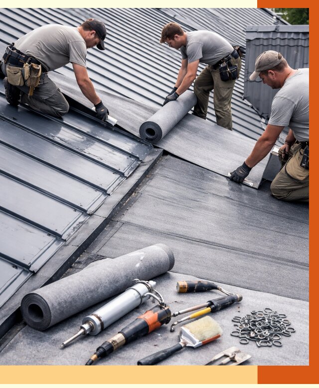 Гидроизоляция металлической кровли полимочевиной в Лысьве от 8718 руб. | ТепломастерЛсь